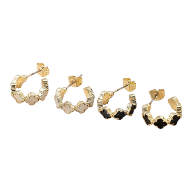 ARO PASANTE ACERO DORADO ARGOLLA FLOR VC