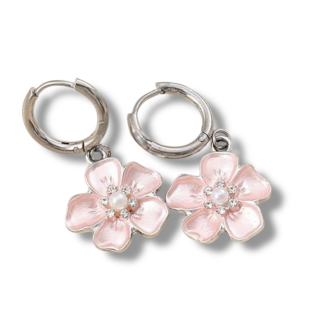 ARO ACERO CLIp DIJE FLOR