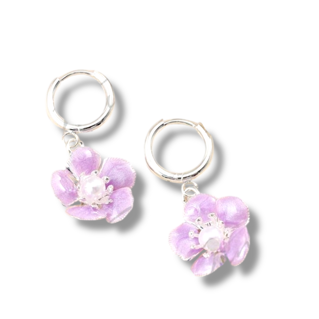 ARO ACERO BLANCO ARGOLLA CLIP DIJE FLOR