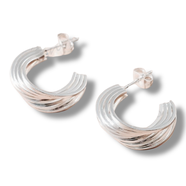 ARO ACERO BLANCO ARGOLLA GRUESA LÍNEAS 