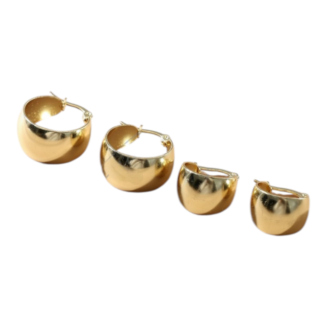 ARO ACERO DORADO ARGOLLA  GRUESA