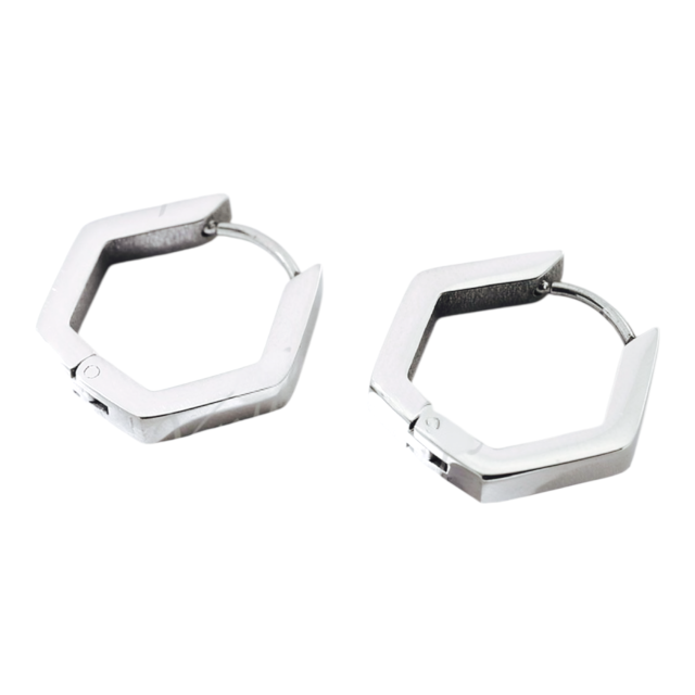 ARO ACERO BLANCO ARGOLLA PENTAGONO