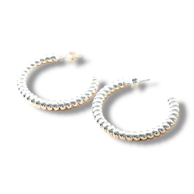 ARO ACERO BLANCO ARGOLLA TRENZA