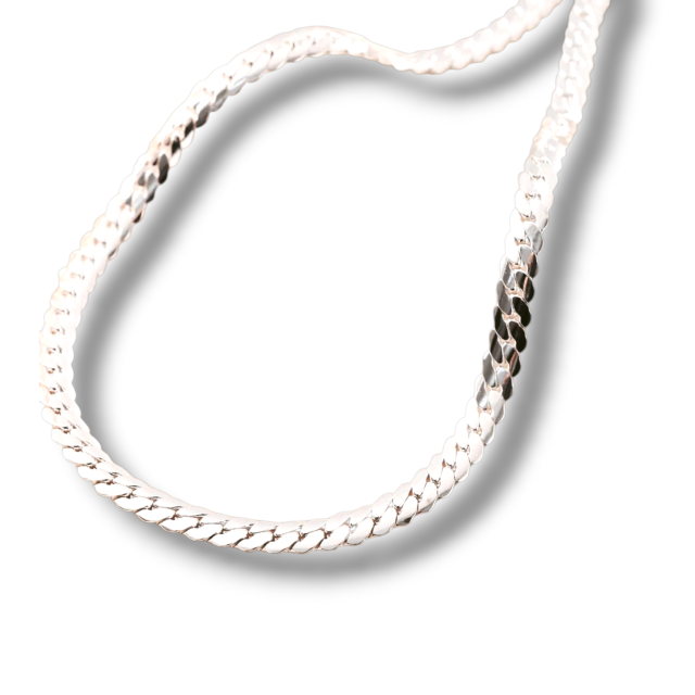 CADENA ACERO BLANCO CHATA GRUESA