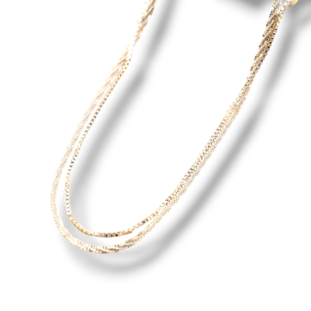 COLLAR ACERO BLANCO DOBLE 