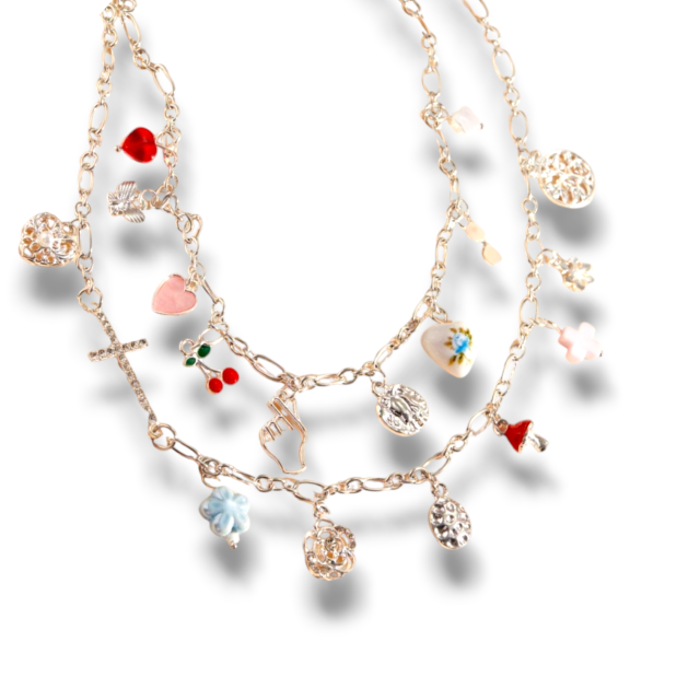 COLLAR ACERO BLANCO DOBLE MULTIDIJES