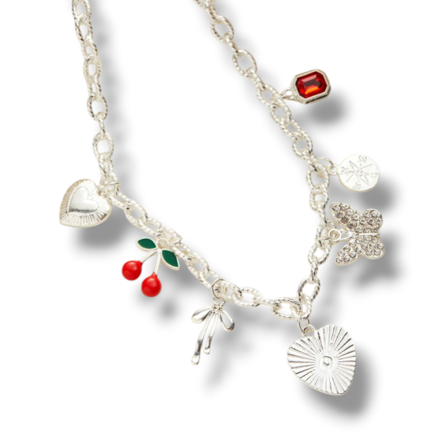 COLLAR ACERO BLANCO MULTIDIJES CORAZÓN SOL