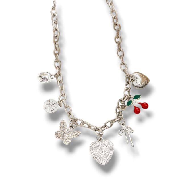 COLLAR ACERO MULTiDIJES  CORAZÓN SOL