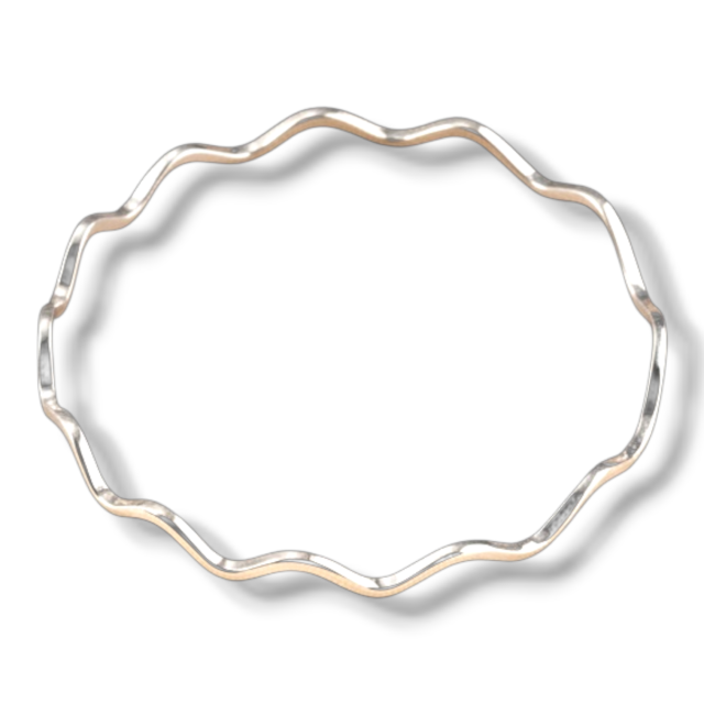 ESCLAVA ACERO BLANCO ONDAS