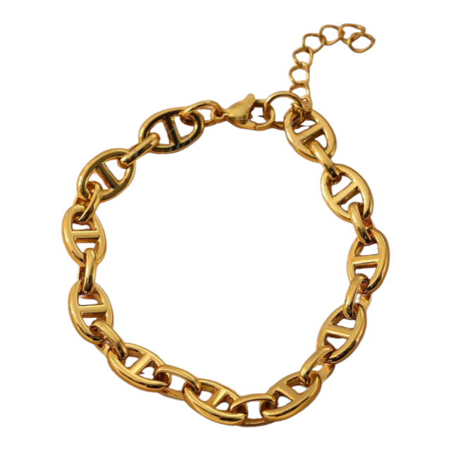 PULSERA ACERO DORADO DISEÑO