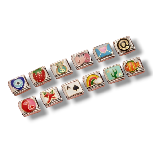 DIJES ACERO PARA PULSERAS ITALIANAS x12