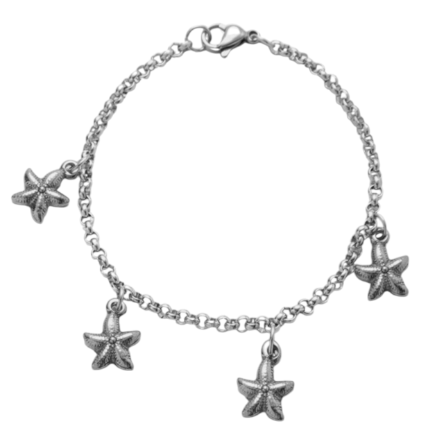 PULSERA ACERO ESTRELLAS DE MAR