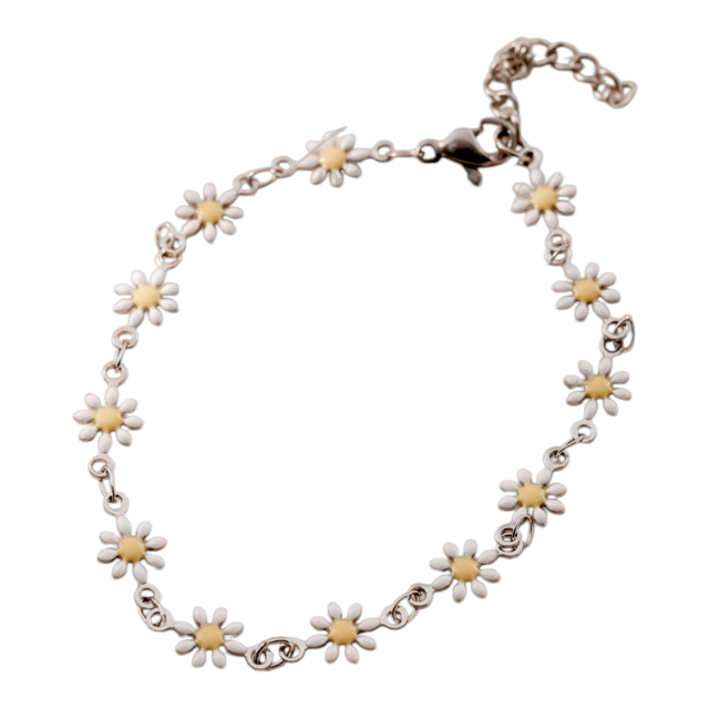 PULSERA ACERO MARGARITAS 