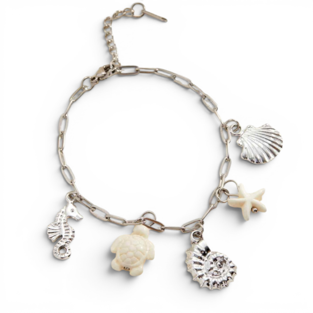 PULSERA ACERO MULTIDIJES MARINOS