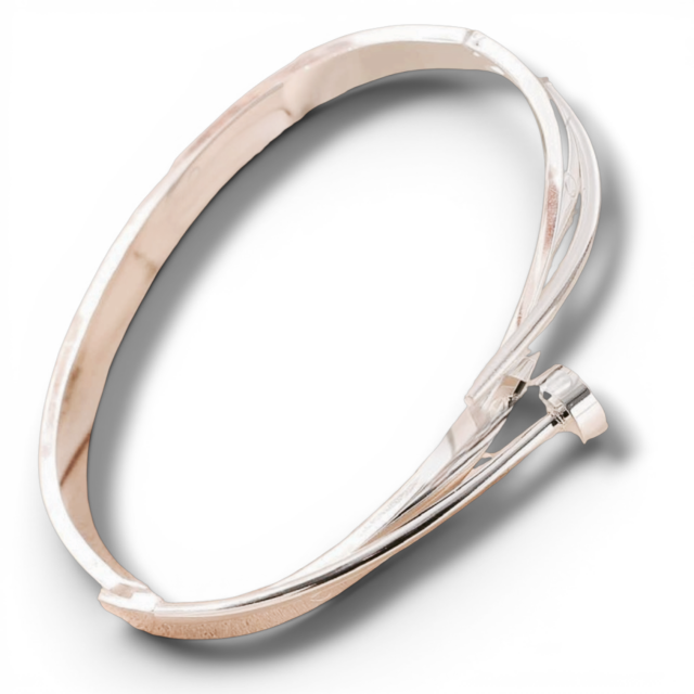 PULSERA ACERO BLANCO CLAVO