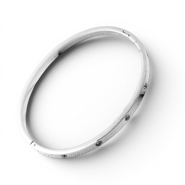 ESCLAVA ACERO CARTIE CUBICS