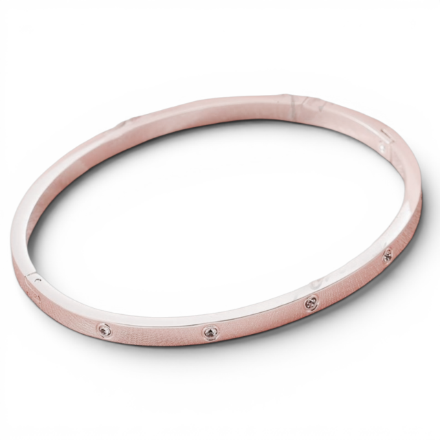 ESCLAVA ACERO BLANCO CARTIE CUBICS