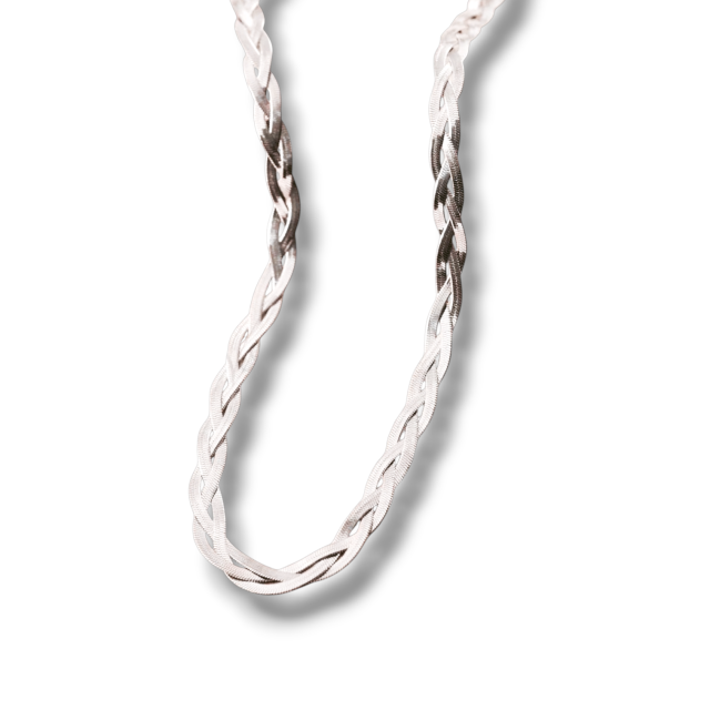 CADENA ACERO BLANCO TRENZA