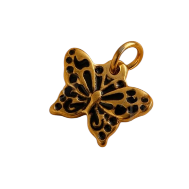 DIJE ACERO DORADO MARIPOSA MINI x3