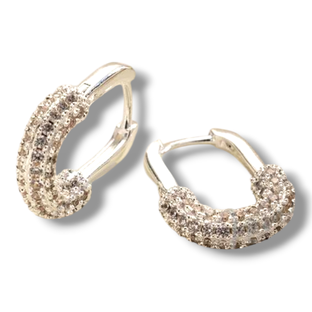 ARO BRONCE BLANCO ARGOLLA OVALADA MEDIA MICROPAVE 