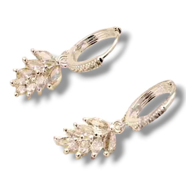 ARO BRONCE BLANCO ARGOLLA MICROPAVE DIJE HOJA CUBIC