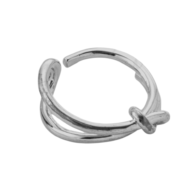 ANILLO ACERO BLANCO MODELO ABIERTO 