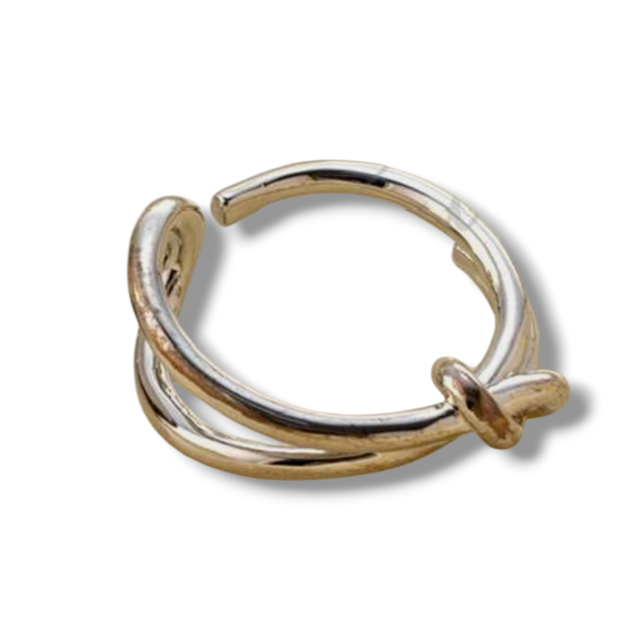 ANILLO ACERO  NUDO