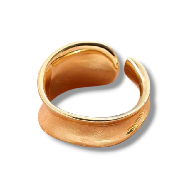ANILLO ACERO DORADO