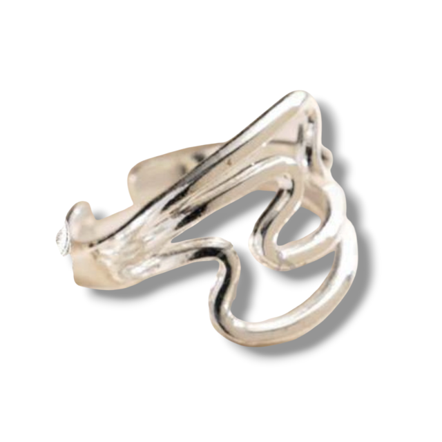 ANILLO ACERO BLANCO FORMAS ANCHO ONDAS