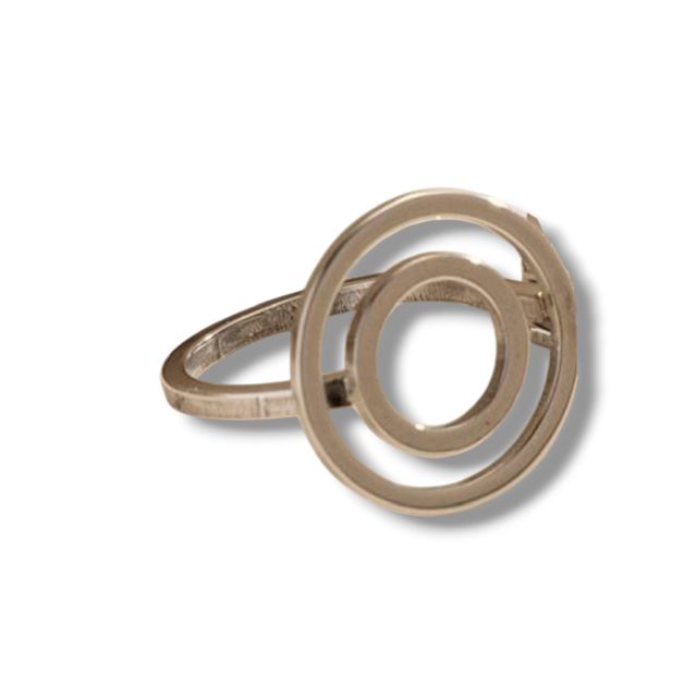 ANILLO ACERO CIRCULOS