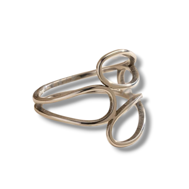 ANILLO ACERO FORMAS LABRADA