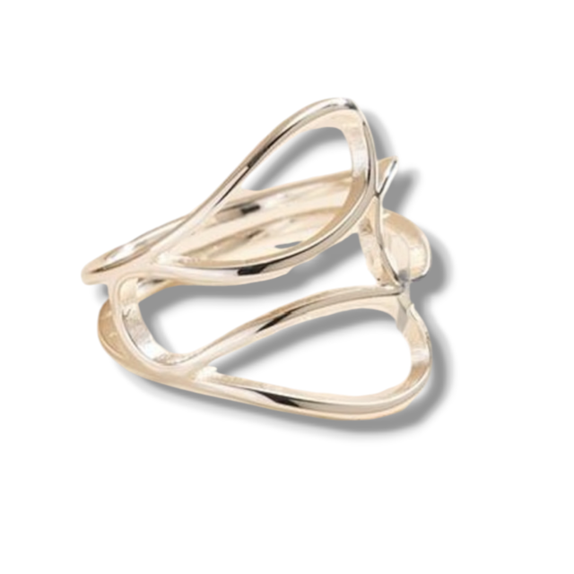 ANILLO ACERO BLANCO FORMA LABRADO