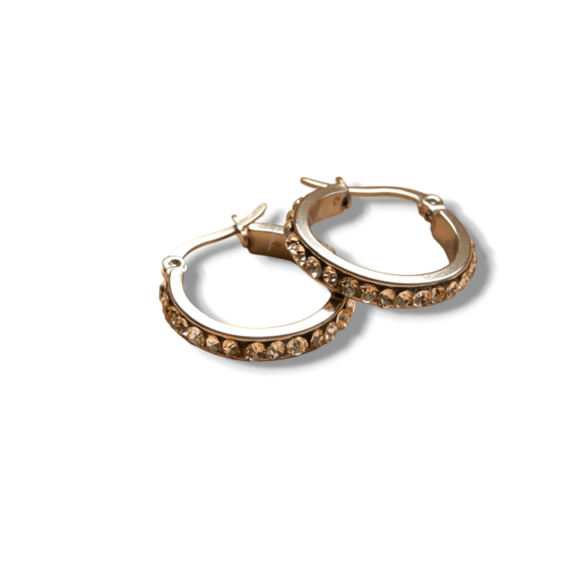 ARO ACERO ARGOLLA CON STRASS