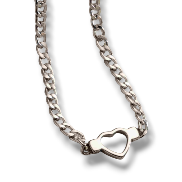 COLLAR ACERO DIJE CORAZÓN 