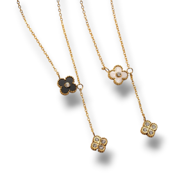 COLLAR ACERO DORADO  VC CON COLGANTE 