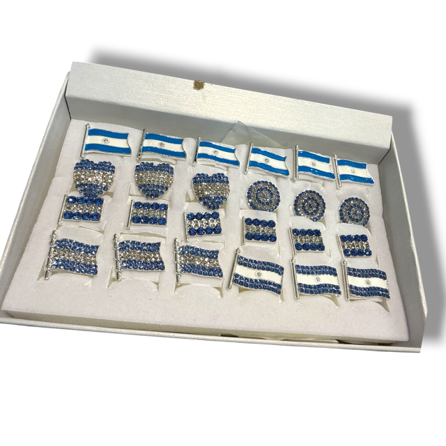 CAJA POR  24 ESCARAPELAS
