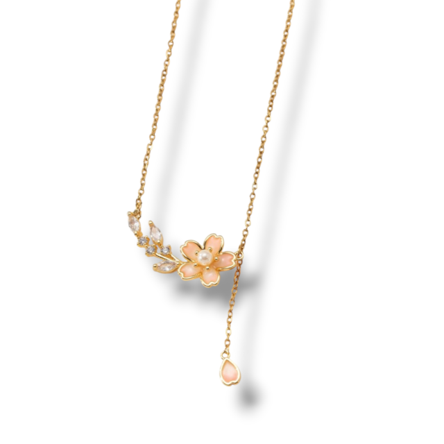 COLLAR ACETO DORADO DIJE COLGANTE FLOR