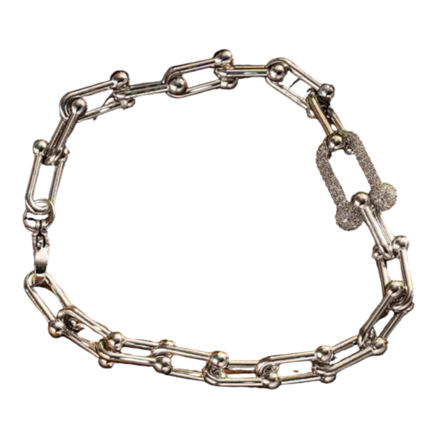 PULSERA ACERO TIFF DIJE MICROPAVE 