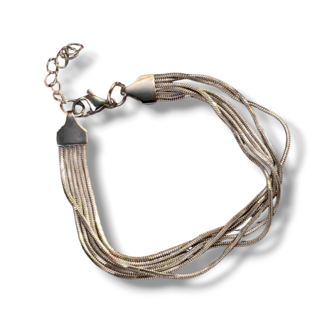 PULSERA ACERO COLA DE RATON MÚLTIPLE FILAS