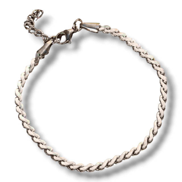 PULSERA ACERO TRENZA CHATA
