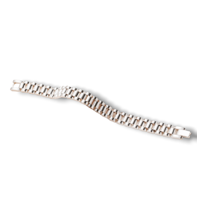 PULSERA ACERO BLANCO MALLA RELOJ