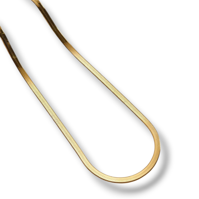 CADENA ACERO DORADO CHATA