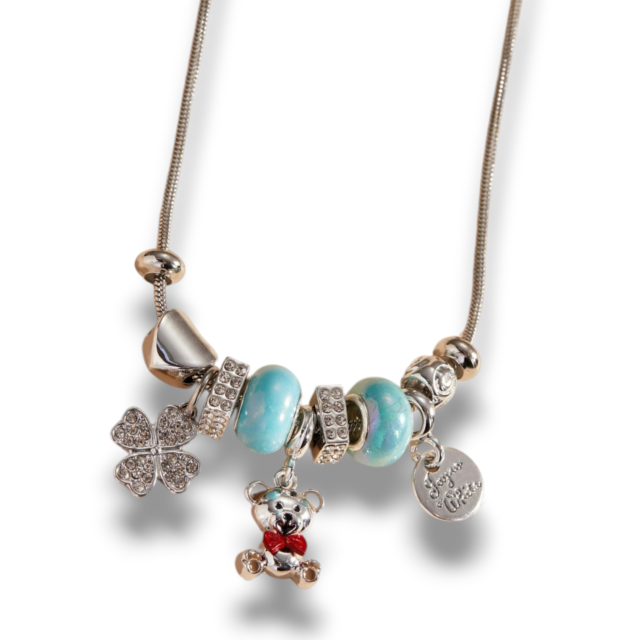 COLLAR ACERO CHARMS OSITO