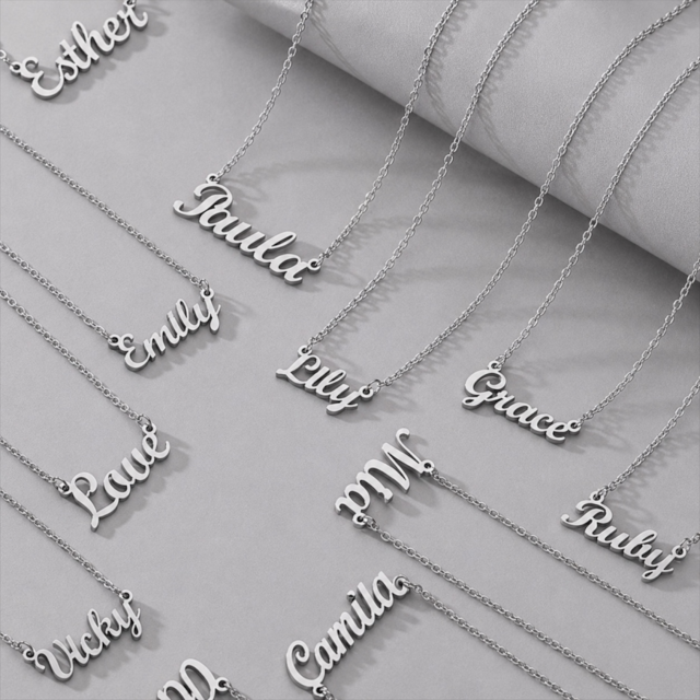 COLLAR ACERO NOMBRE POR 14 UNIDADES