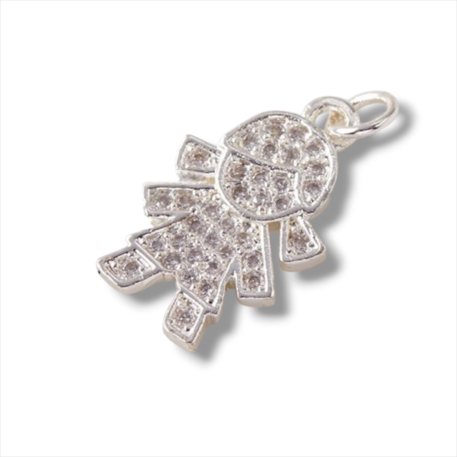 DIJE ACERO BLANCO NENA STRASS