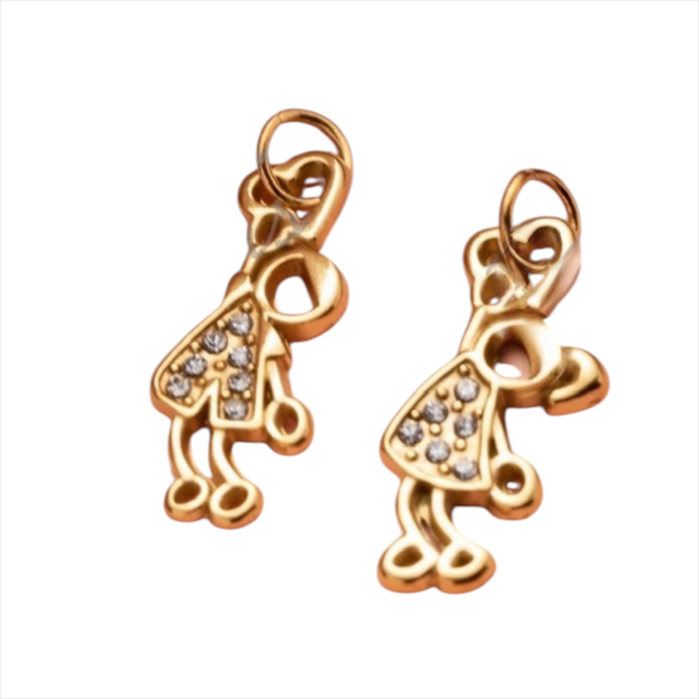 DIJES ACERO DORADO NENES STRASS