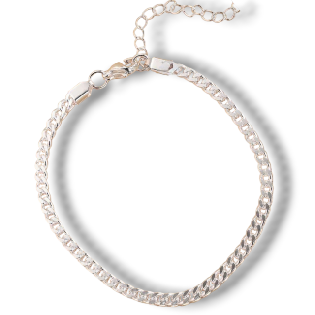 PULSERA ACERO BLANCO ESLABONES 