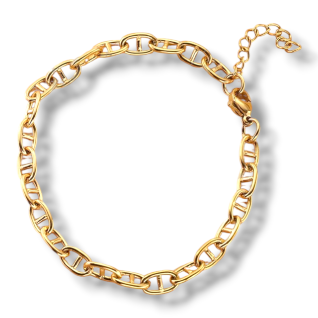 PULSERA ACERO DORADO HERME