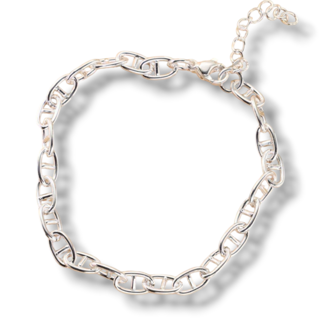 PULSERA ACERO BLANCO HERME