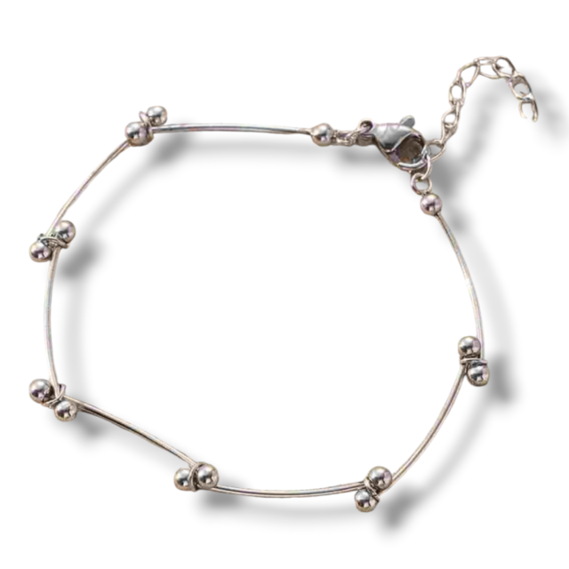 PULSERA ACERO DISEÑO BOLITAS